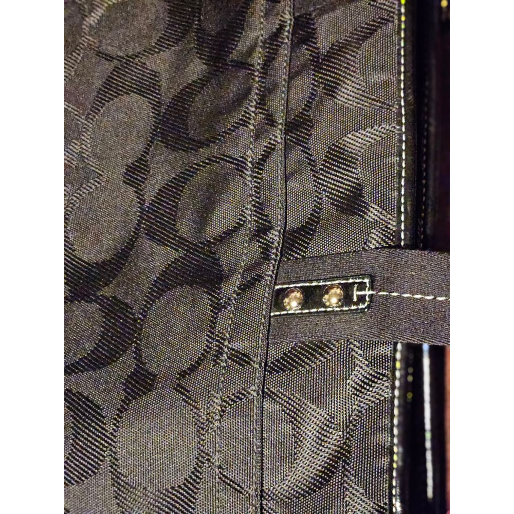 Coach Black Signature Canvas Tote Bag One Size - Picture 12 of 16